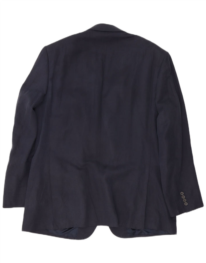 Marks & Spencer Chaqueta tipo blazer de 2 botones para hombre UK 46 XL Seda azul marino