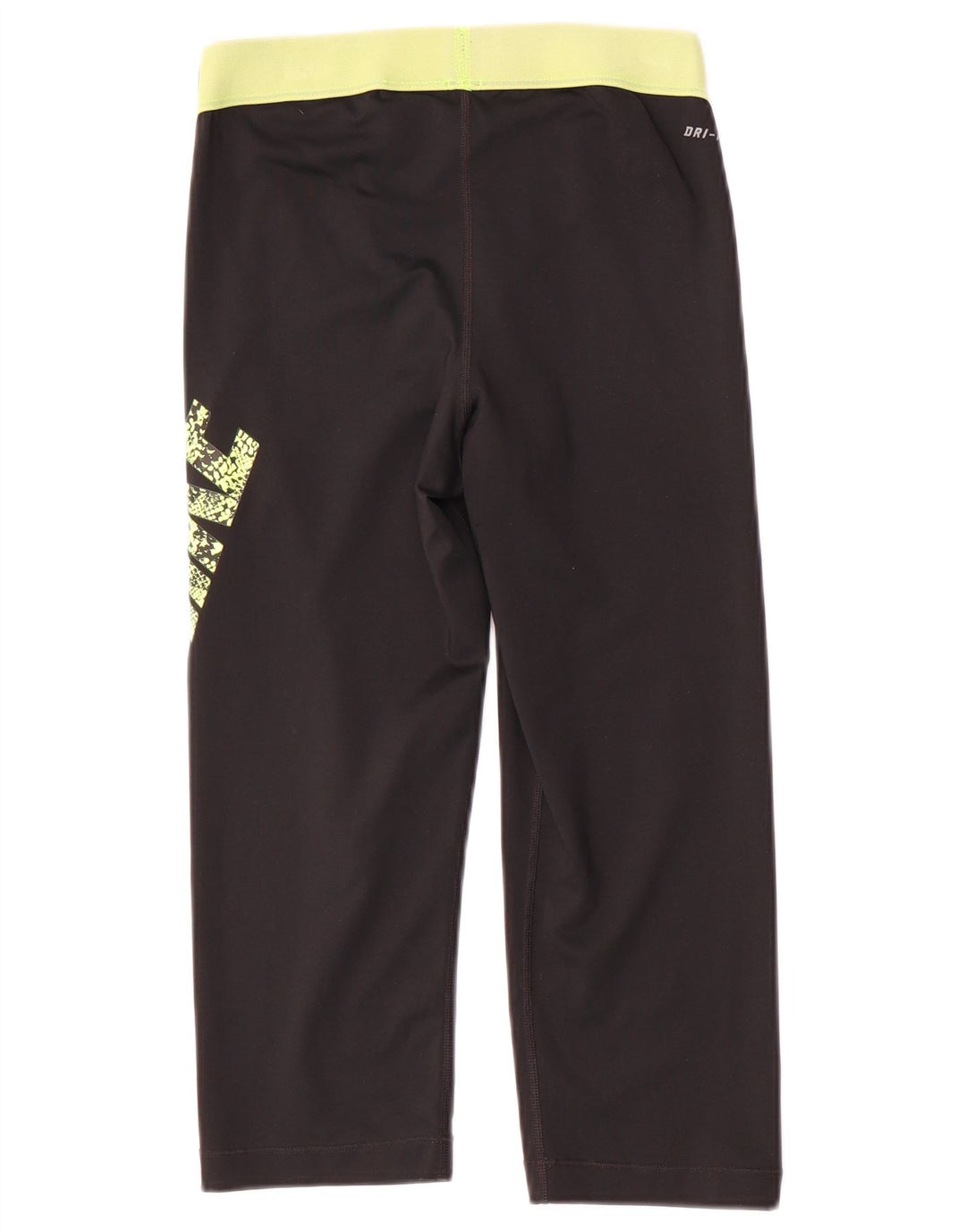 Nike Dri Fit Capri Graphic Leggings para mujer, talla 40, poliéster negro mediano