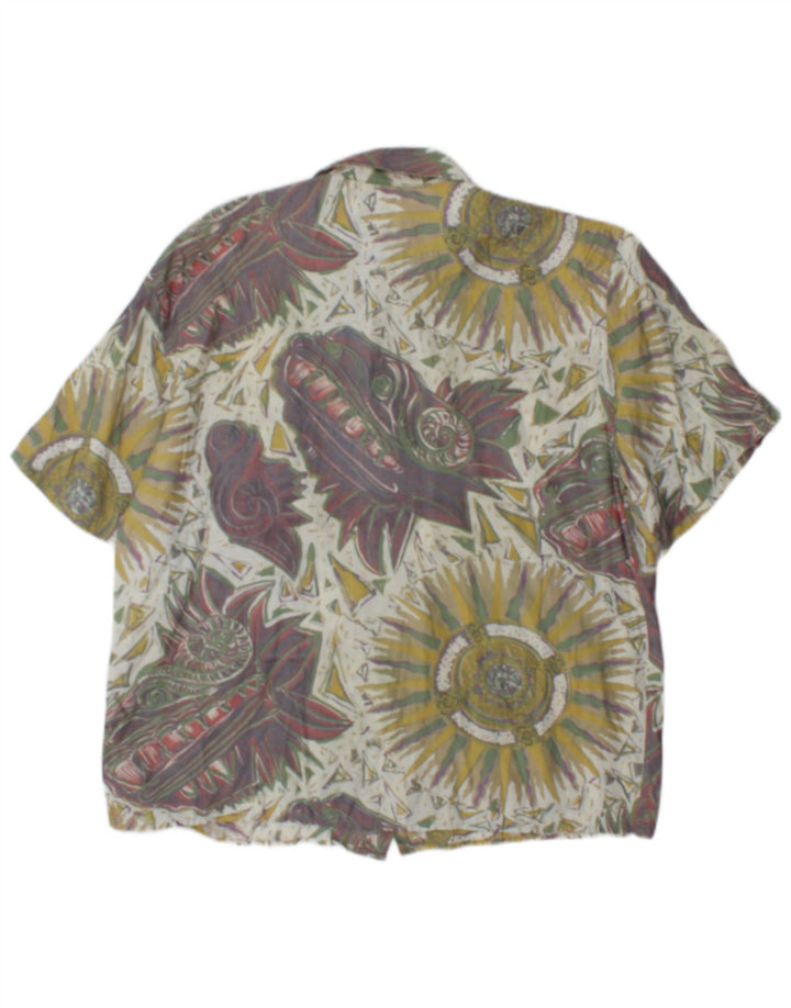 Piazza Duomo Camisa con estampado abstracto para hombre talla 42 grande multicolor