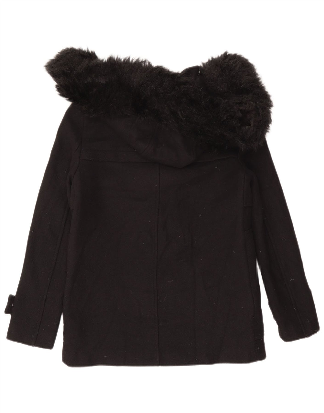 Chaqueta de tren con capucha Zara para mujer UK 44 Medium Black Wool
