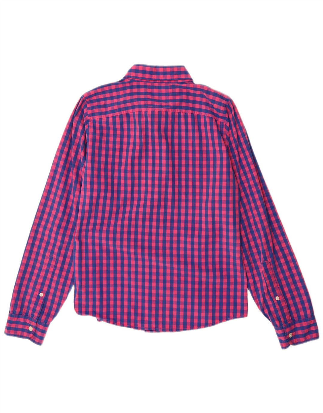 Camisa HOLLISTER para hombre de algodón a cuadros rosa medio