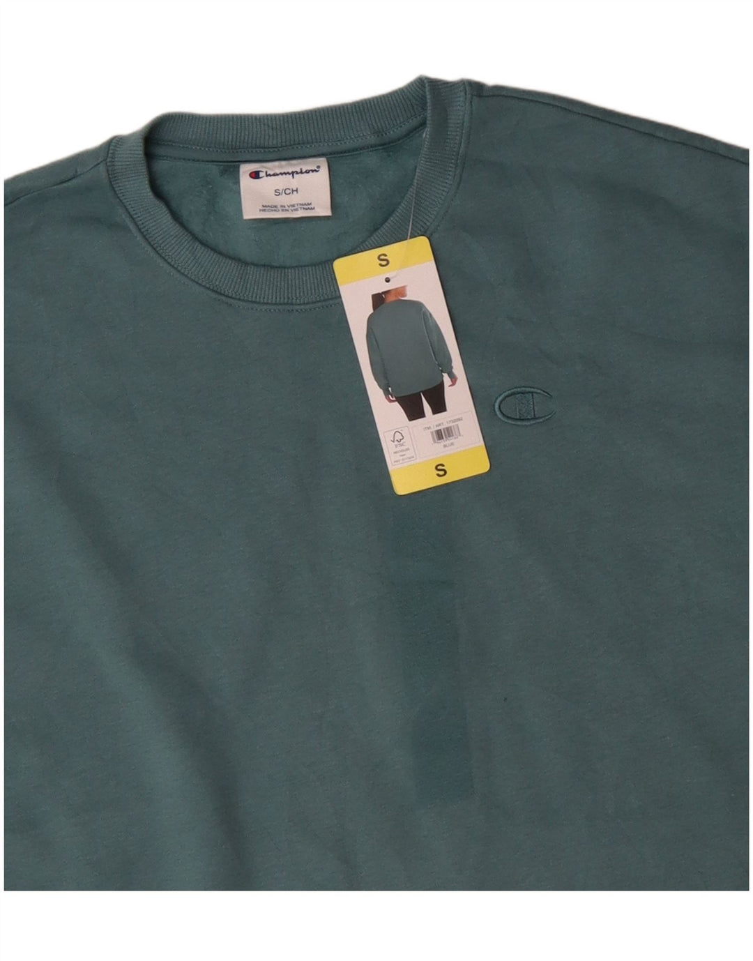 CHAMPION Sudadera extragrande para mujer UK 10 Small Green Poliéster