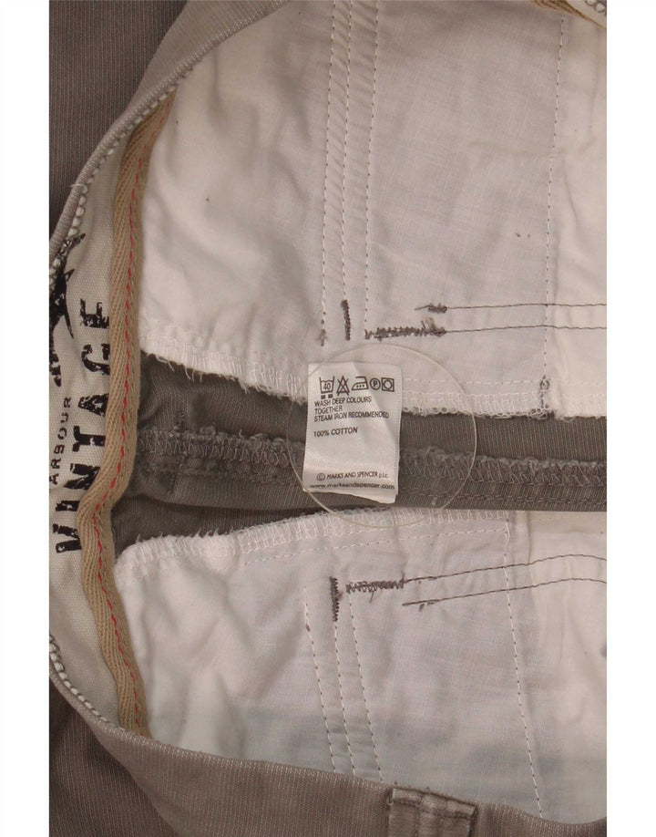 Marks & Spencer Bermudas vintage para hombre W32 Algodón gris medio