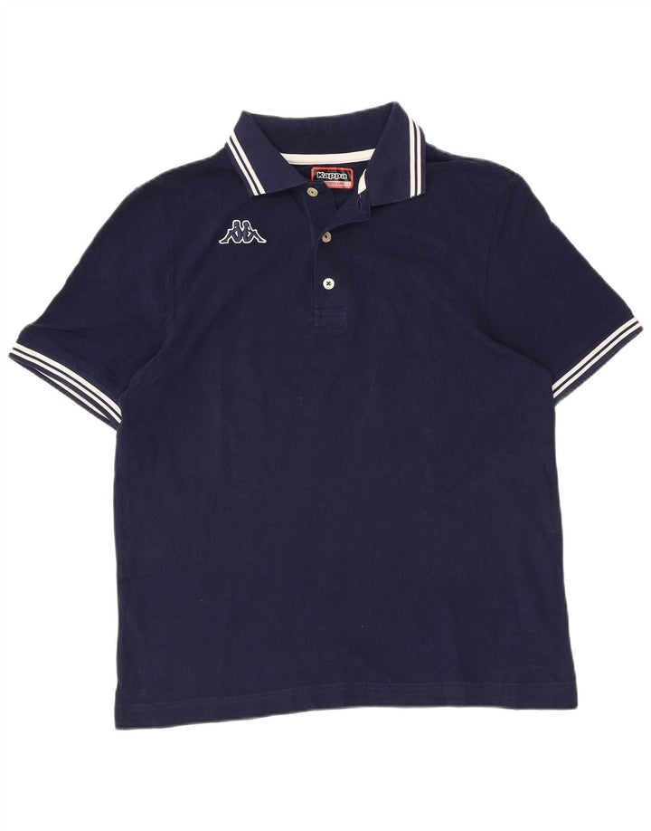 Polo Kappa Hombre Algodón Azul Marino Mediano