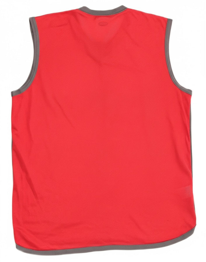 Adidas Mens Graphic Vest Top Grande Poliéster Rojo