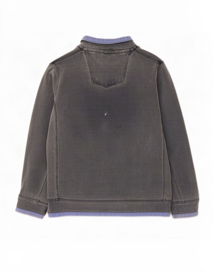 Sudadera con capucha y cuello con cremallera para hombre de Fat Face, jersey grande de algodón gris