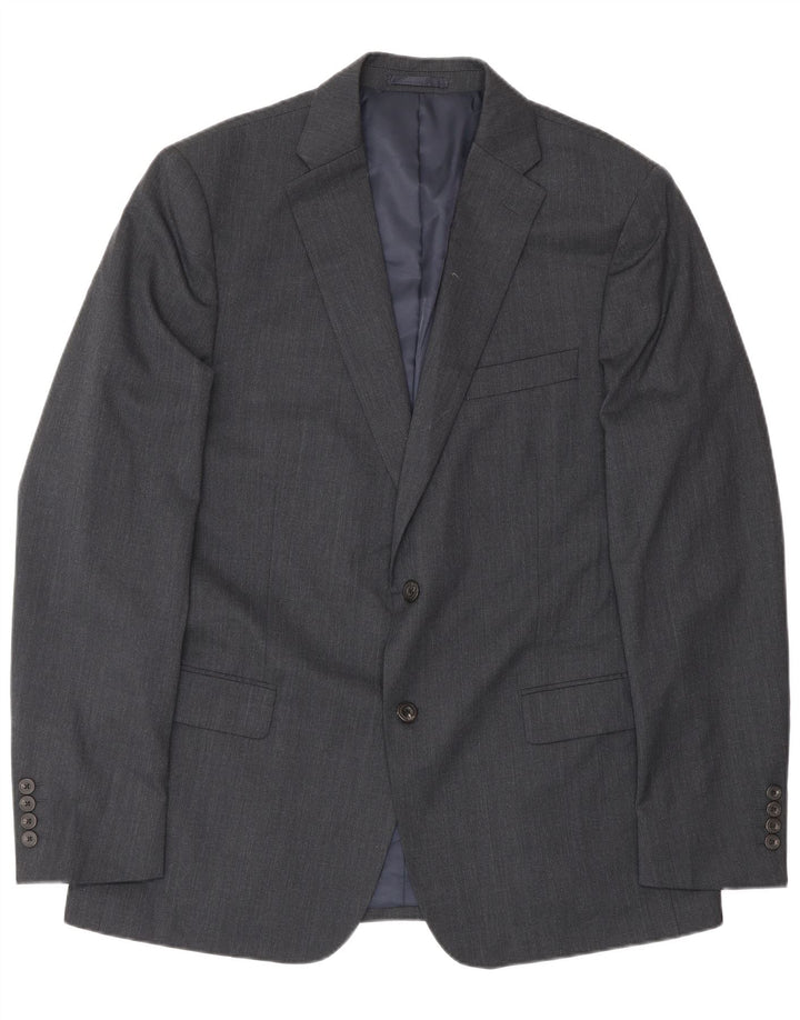 John Lewis Chaqueta tipo blazer de 2 botones para hombre UK 44 2XL Poliéster gris