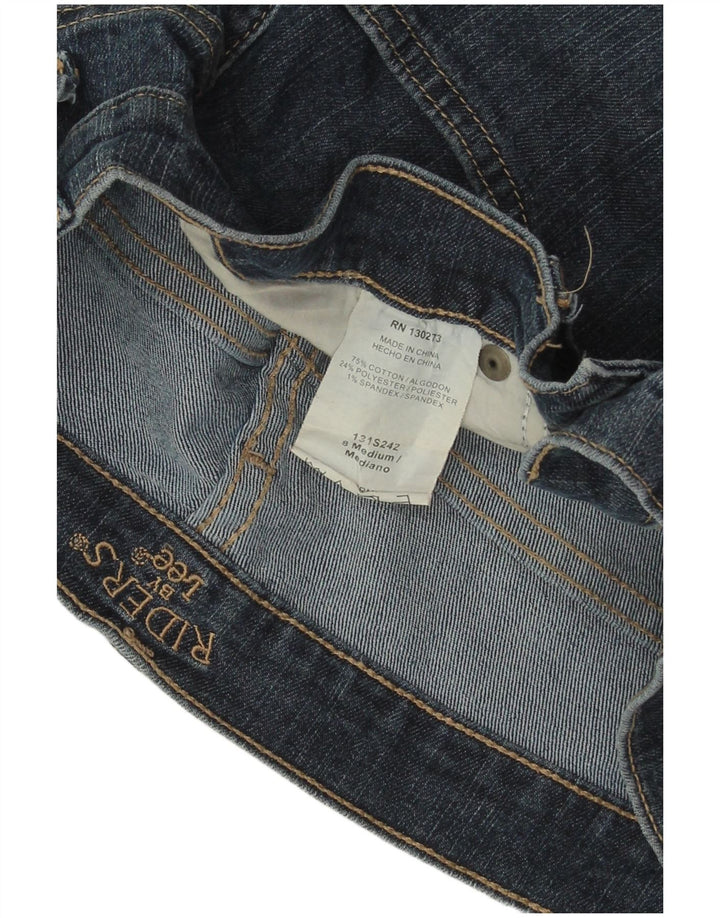 LEE Mujeres Riders Capri Jeans US 8 Mediano W30 L18 Algodón Azul