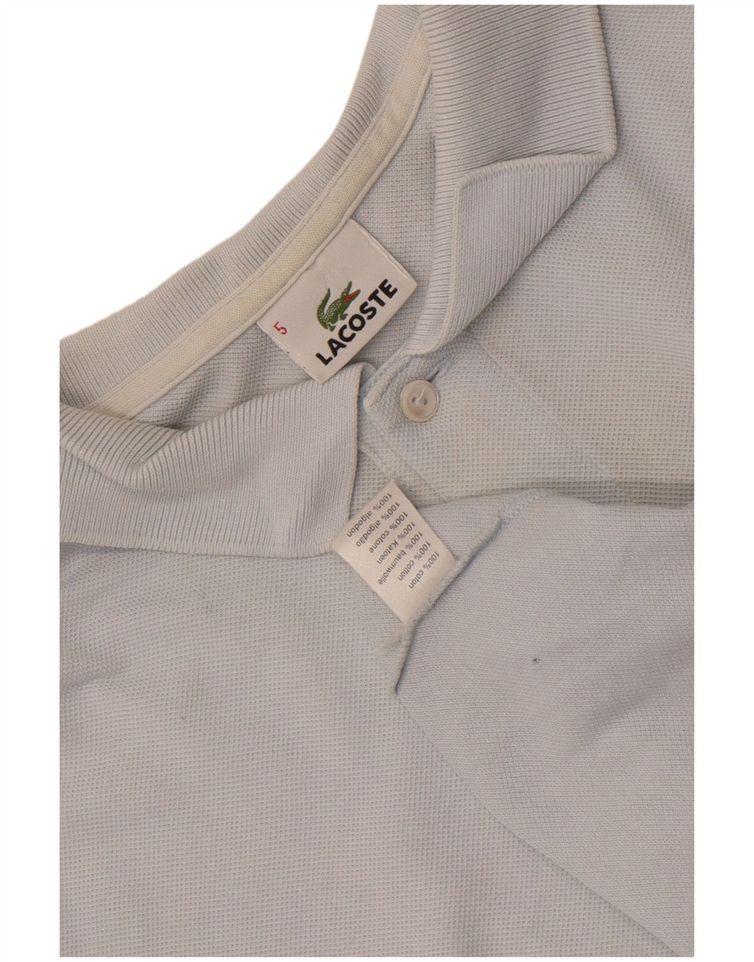 Polo Lacoste para hombre talla 5 grande algodón azul