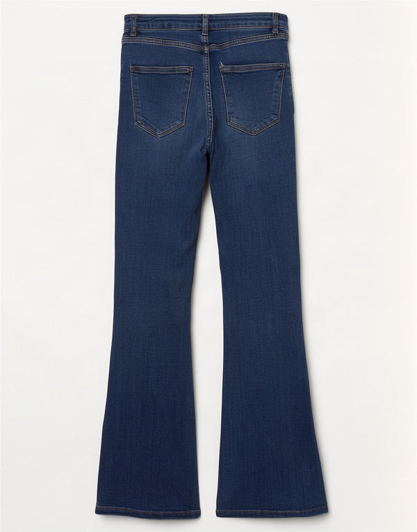 Zara Vaqueros Acampanados Mujer EU 34 2XS W24 L30 Azul
