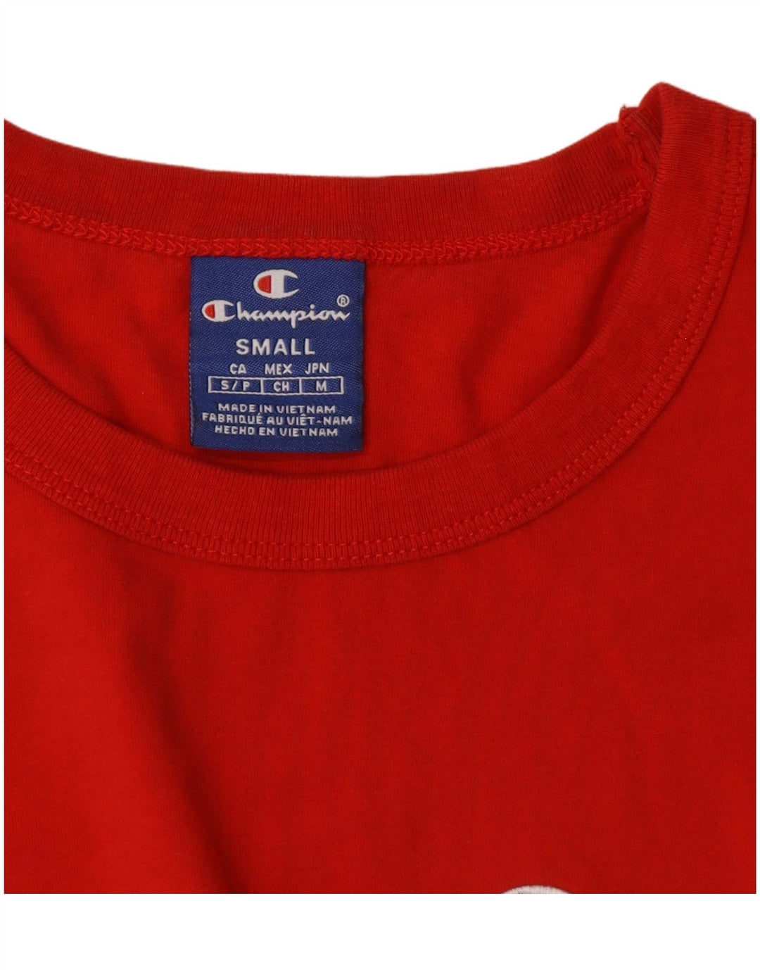 Champion Top gráfico de manga larga para hombre, color rojo pequeño, color block