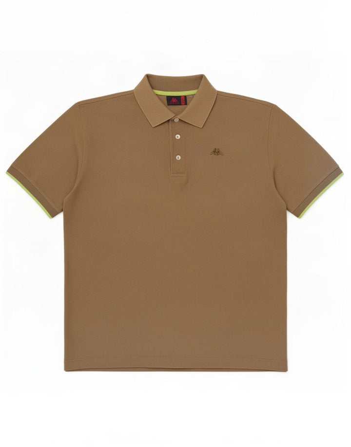 Kappa Polo Hombre Grande Caqui Algodón
