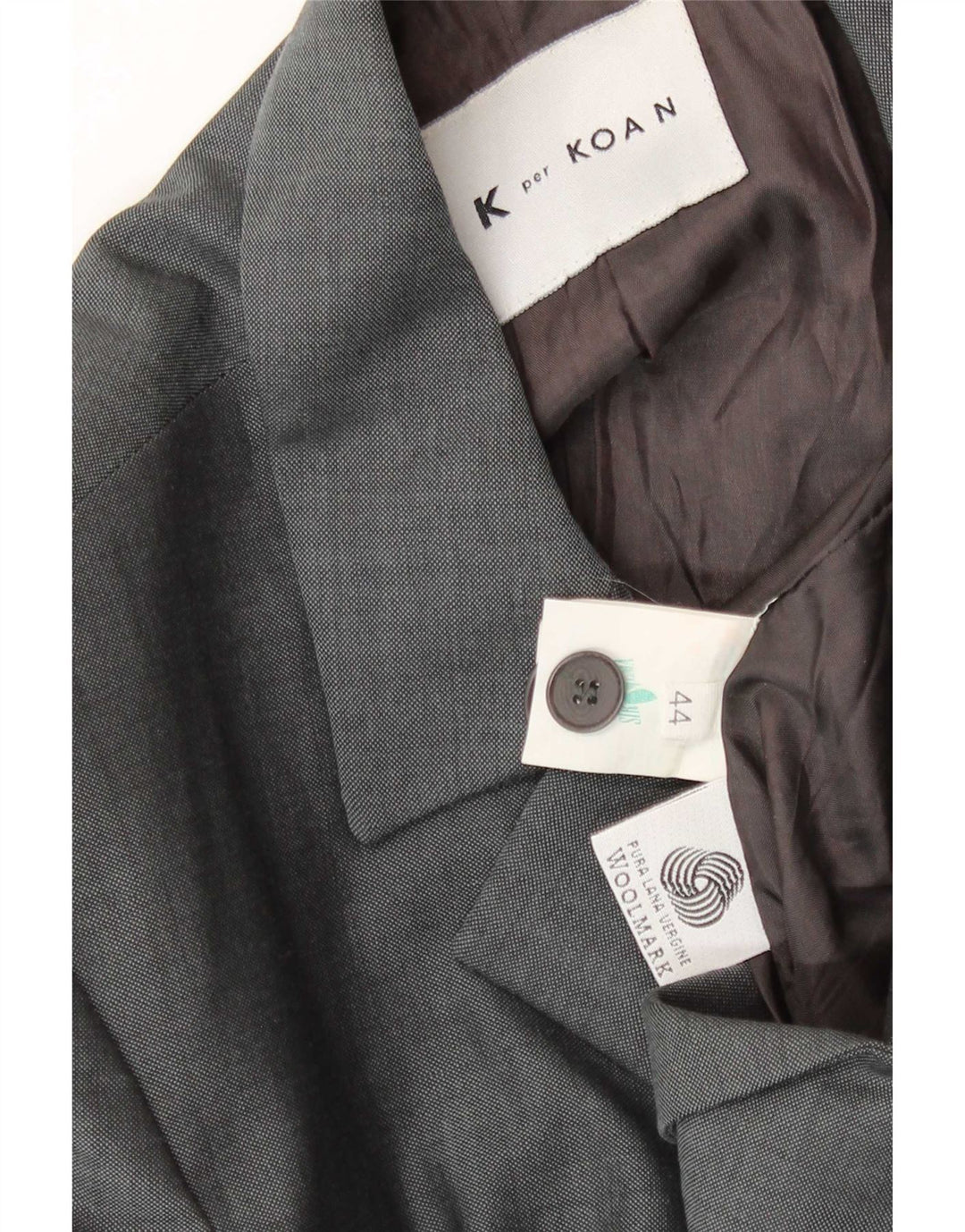 Chaqueta Koan Mujer 4 Botones IT 44 Lana Virgen Gris Medio