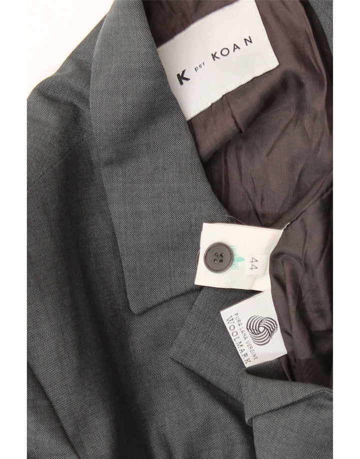 Chaqueta Koan Mujer 4 Botones IT 44 Lana Virgen Gris Medio