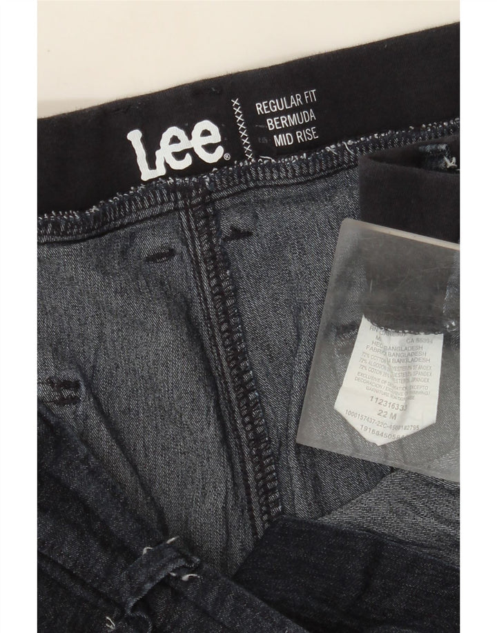 LEE Bermudas de mezclilla de talle medio para mujer US 22 3XL W40 Azul marino
