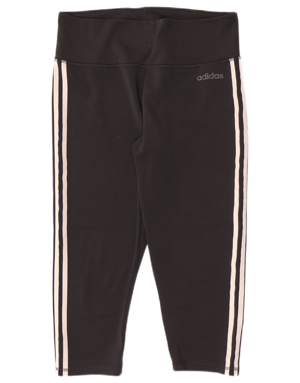 Adidas Mujer Climalite Capri Leggings UK 16/18 Grande Negro Poliéster