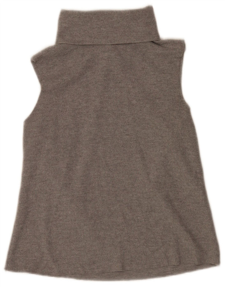 Zara Mujer Chaleco Top UK 10 Small Gris Poliéster