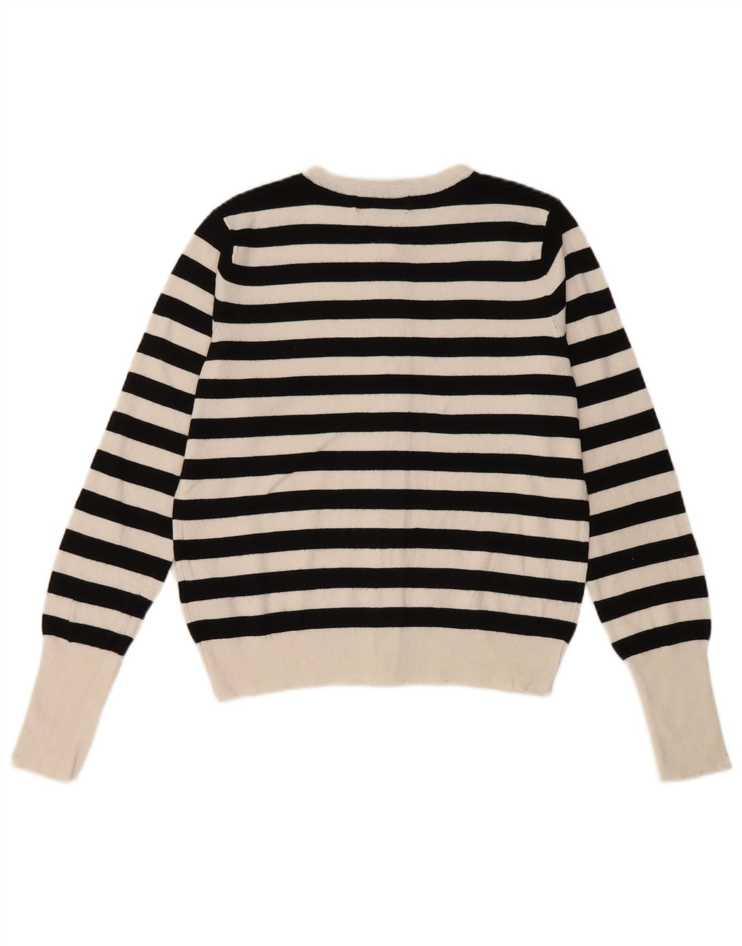 Marks & Spencer Suéter tipo cárdigan para mujer UK 8 Small Viscosa a rayas negras
