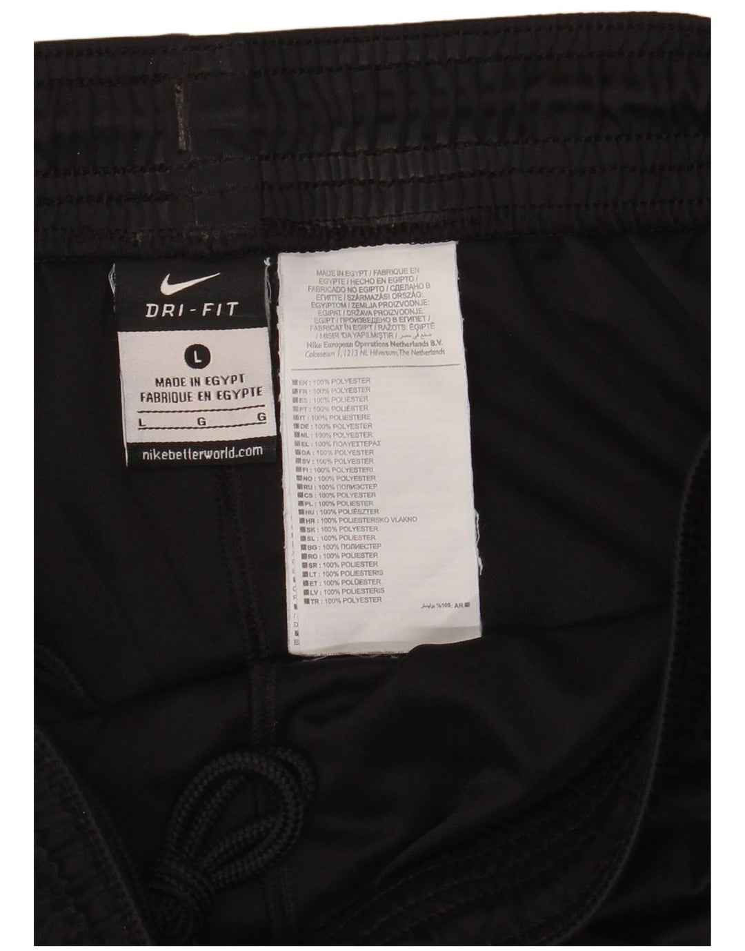 Nike Dri Fit - Pantalones cortos deportivos para hombre (poliéster), color negro