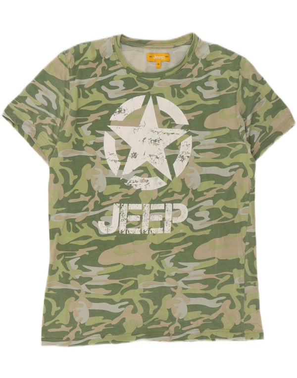 Jeep Camiseta Gráfica Hombre Top XL Camuflaje Verde