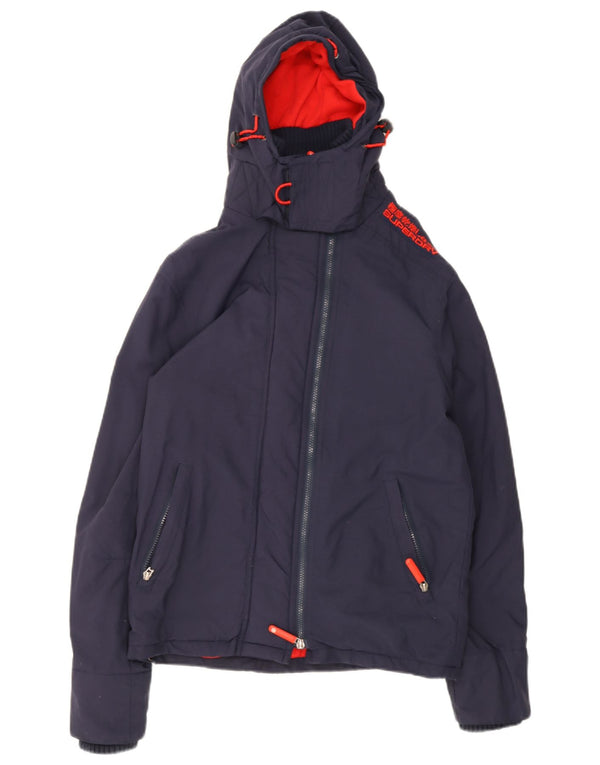 Superdry Chaqueta Cortavientos Gráfica para Hombre UK 36 Small Azul Marino