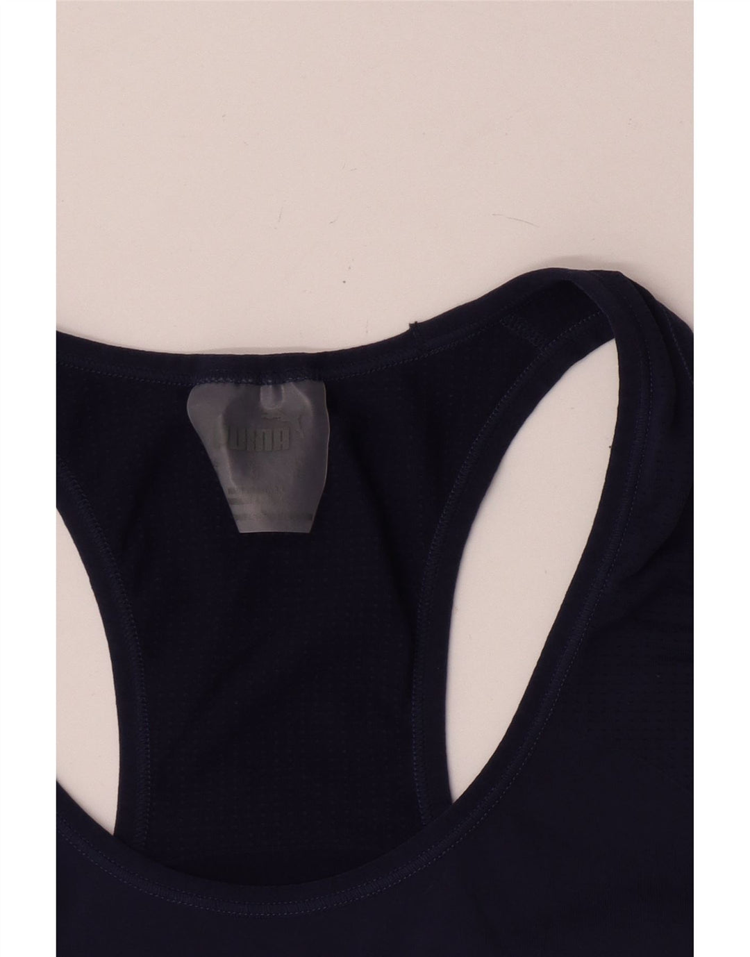 Puma Mujer Crop Vest Top UK 12 Medio Azul Marino