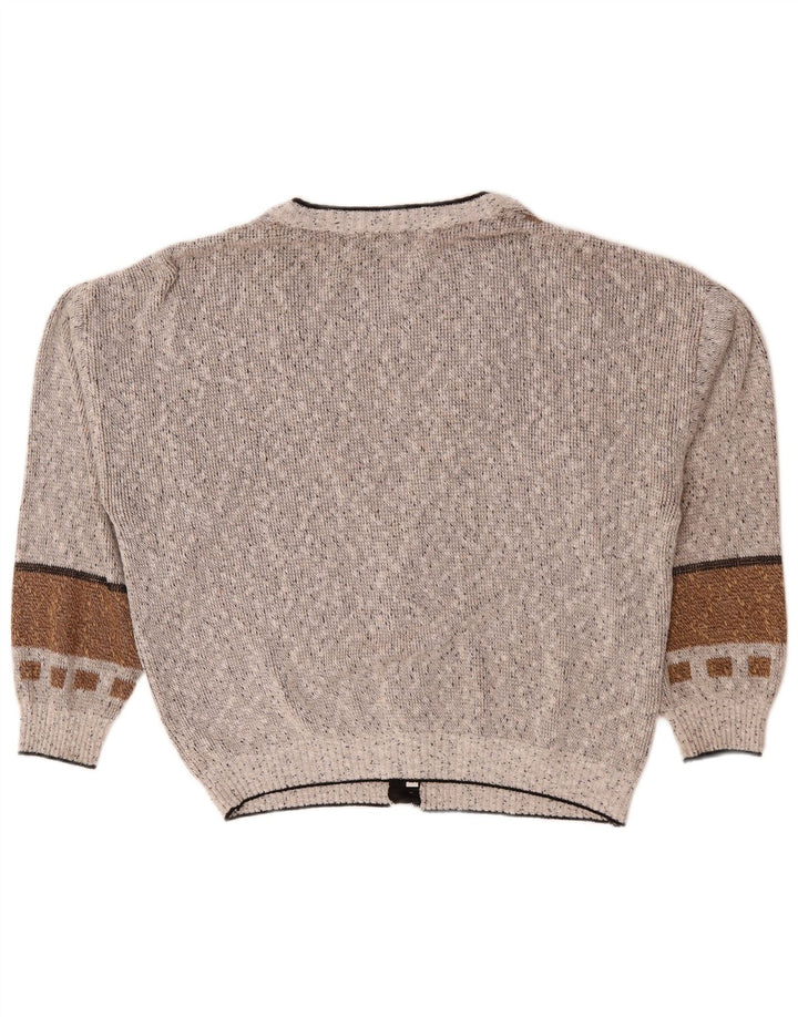 Maria Jose Cárdigan Hombre XL Gris Colorblock
