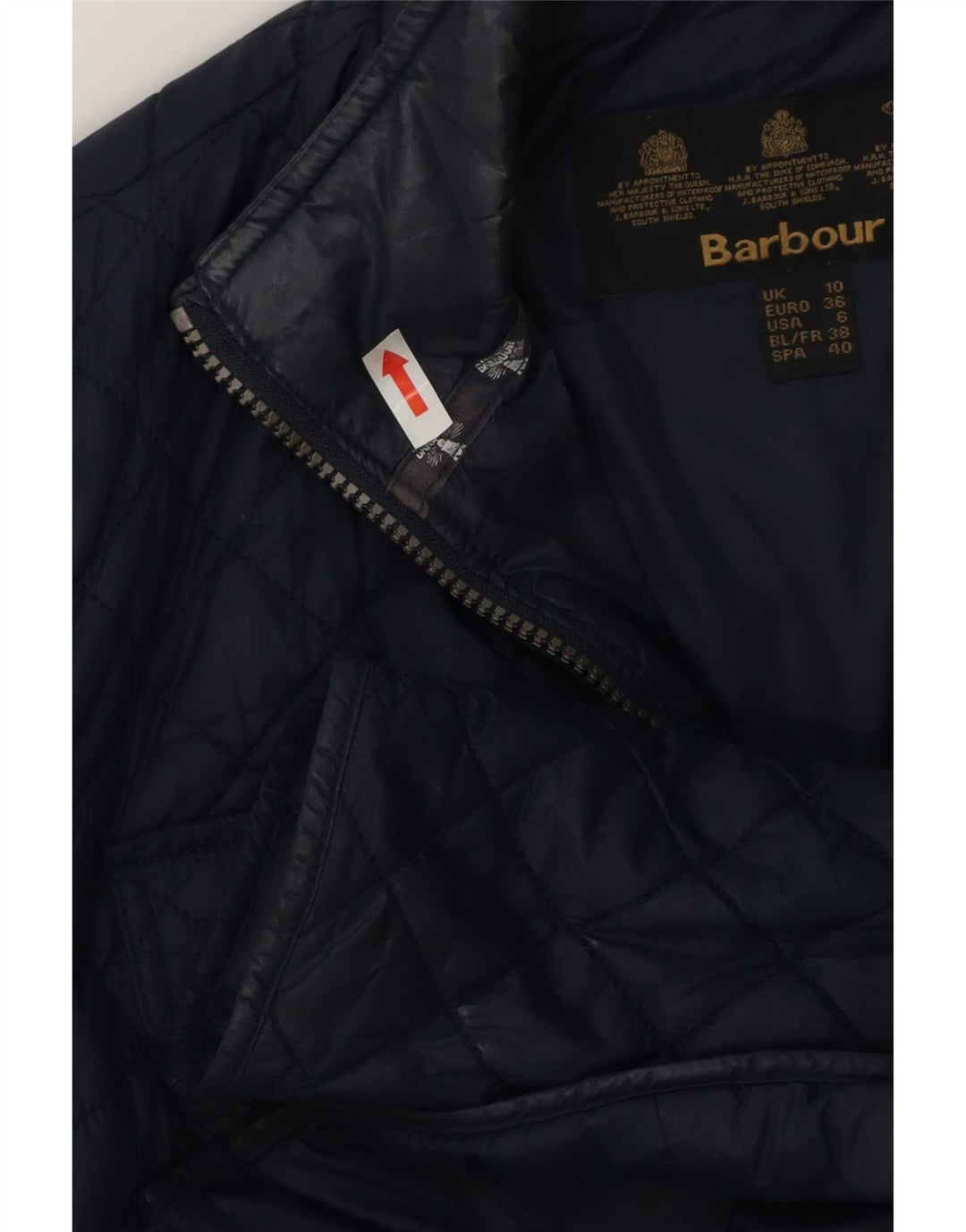 Barbour Chaqueta acolchada para mujer UK 10 Small Azul marino