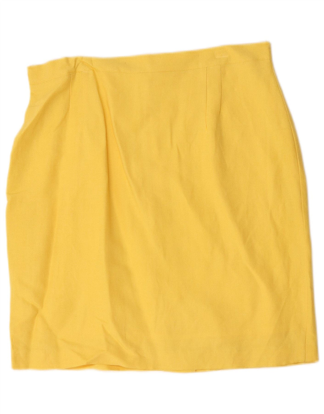 VINTAGE Falda lápiz para mujer W32 Amarillo grande