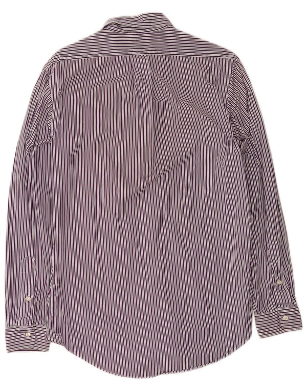 Ralph Lauren Camisa de ajuste personalizado para hombre de algodón a rayas moradas pequeñas