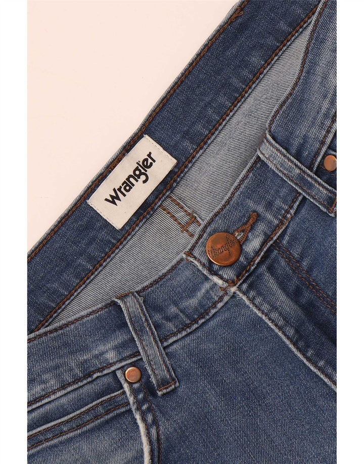 Wrangler Vaqueros rectos desgastados para hombre W32 L30 Azul