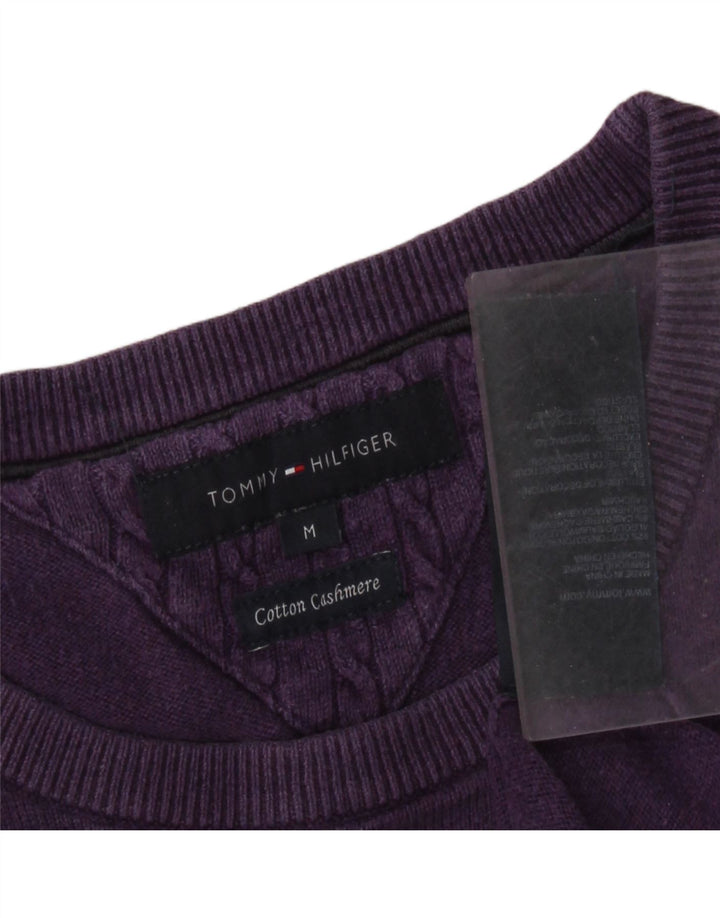 Tommy Hilfiger Jersey con Cuello Redondo para Hombre de algodón Morado Medio