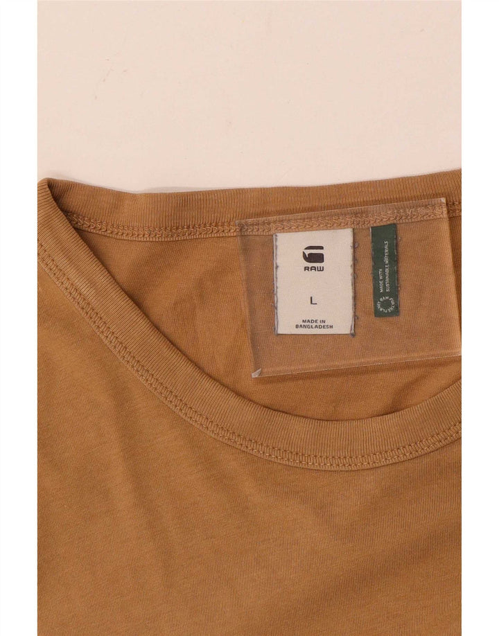 G-Star - Camiseta gráfica para hombre, talla grande, color marrón