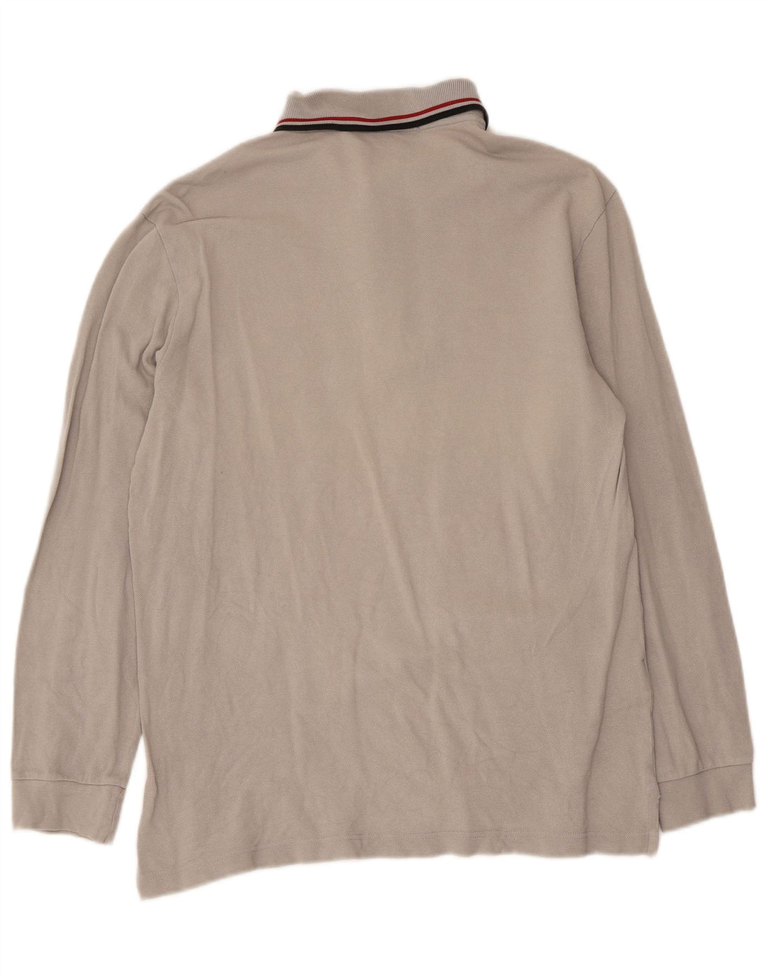 Fred Perry Polo De Manga Larga Para Hombre Clásico De Algodón Gris Medio