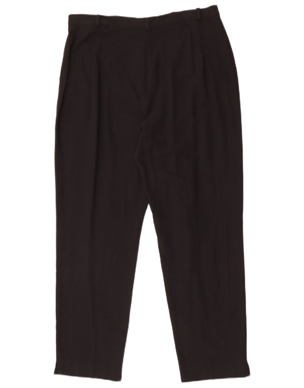 Marks & Spencer Pantalones de traje de cintura alta para mujer UK 46 Large W32 L28 Negro