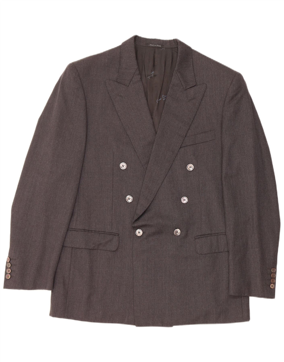 PIERRE CARDIN Chaqueta tipo blazer con doble botonadura para hombre EU 50 Lana gris grande