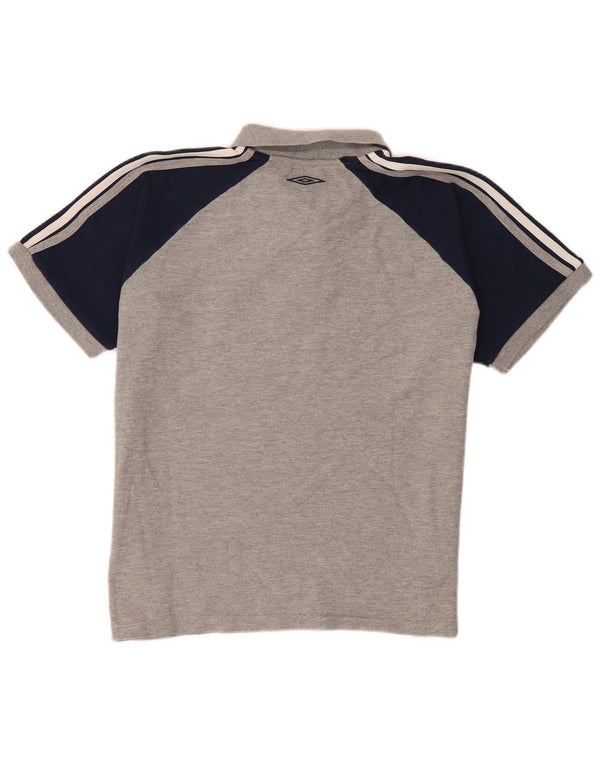 Polo Umbro Hombre De Algodón Color Block Gris Medio
