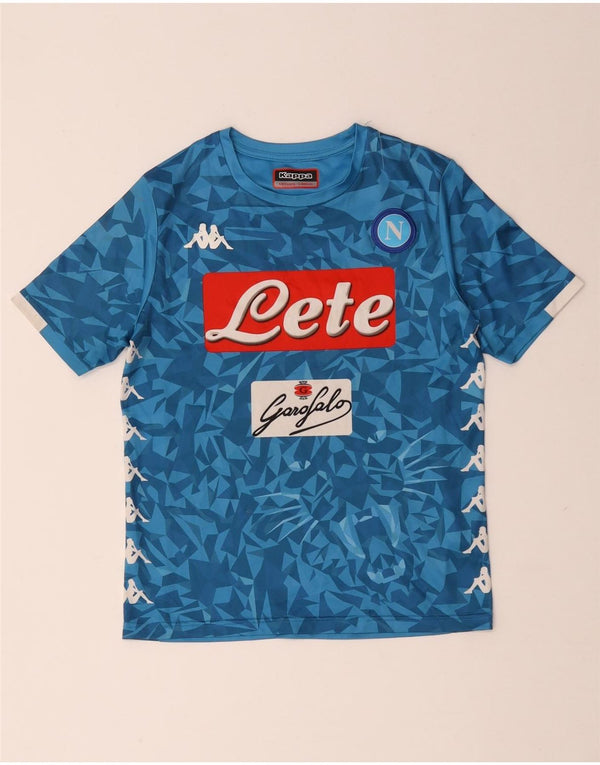 Kappa Boys Napoli Graphic Camiseta Top 9-10 años Azul Geométrico Poliéster