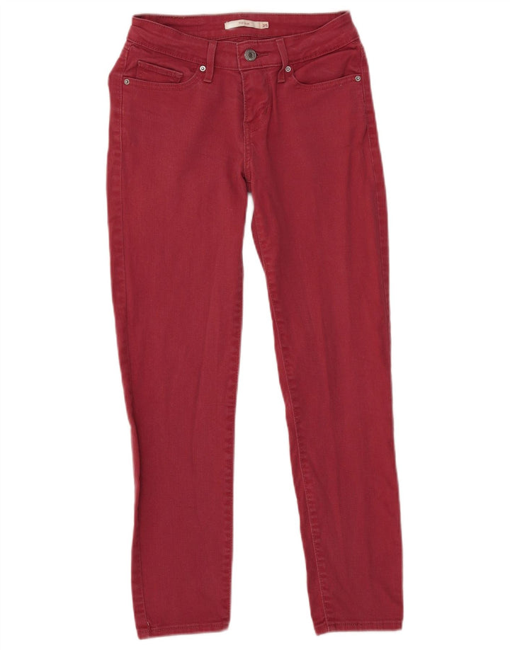 Levi's Mujer 712 Slim Jeans W25 L26 Algodón Rojo