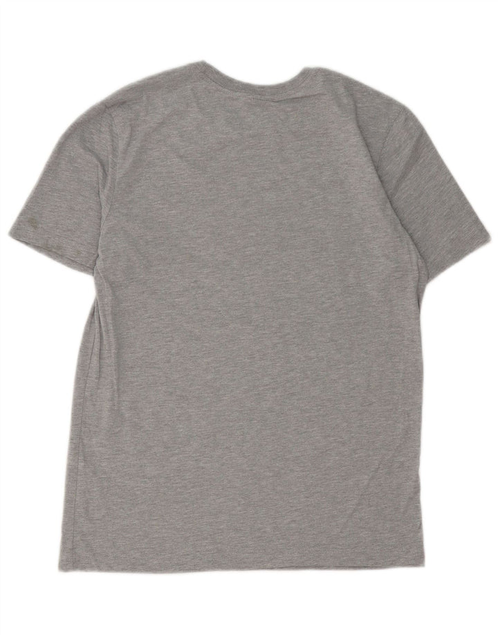 Camiseta Nike de corte atlético para hombre, parte superior de algodón gris medio