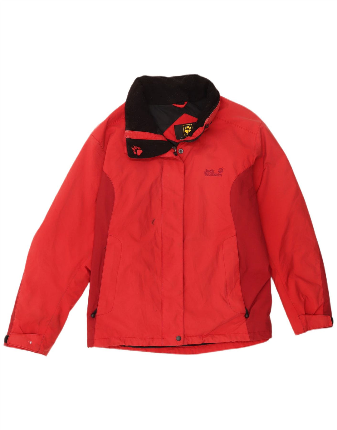 Jack Wolfskin Chaqueta impermeable para mujer UK 44 Grande Poliamida roja