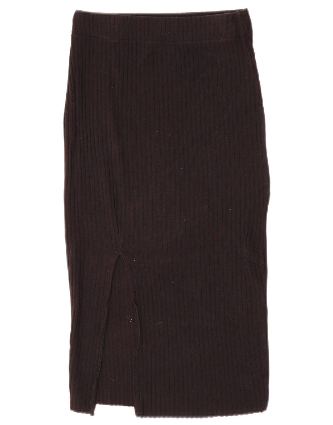 Zara Mujer Falda Midi De Punto Pequeña W26 Negro