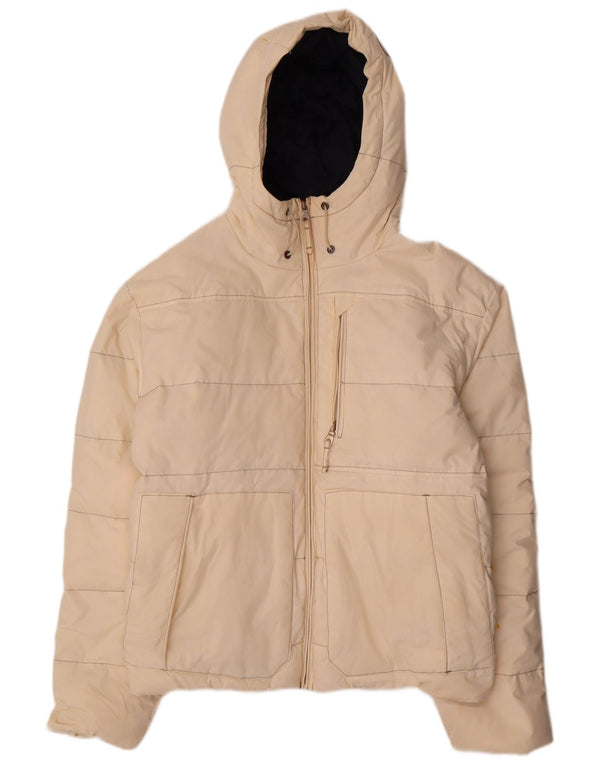 Murphy & Nye Chaqueta Acolchada Extragrande con Capucha para Mujer UK 46 Grande Algodón Beige