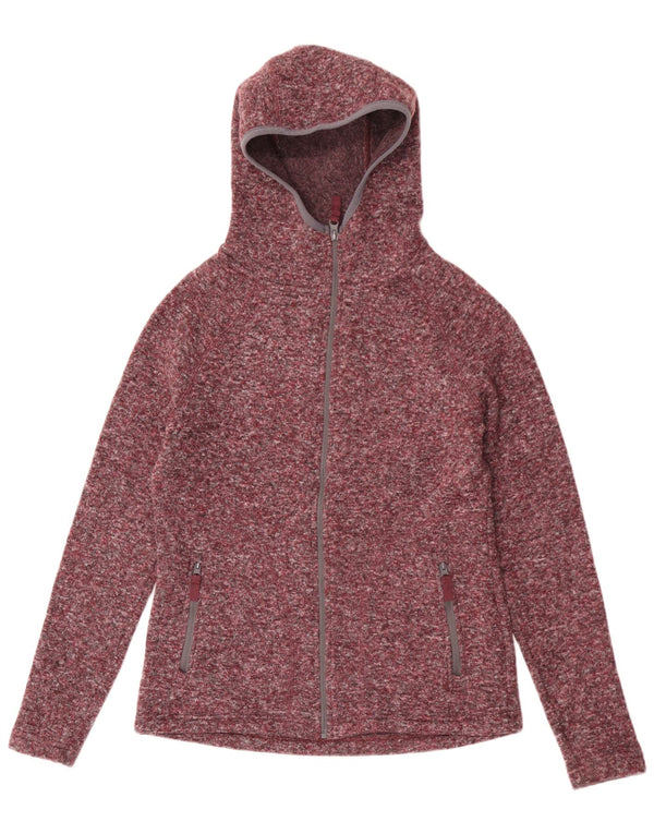Suéter con capucha y cremallera para mujer de Mountain Warehouse UK 40 Small Granate moteado