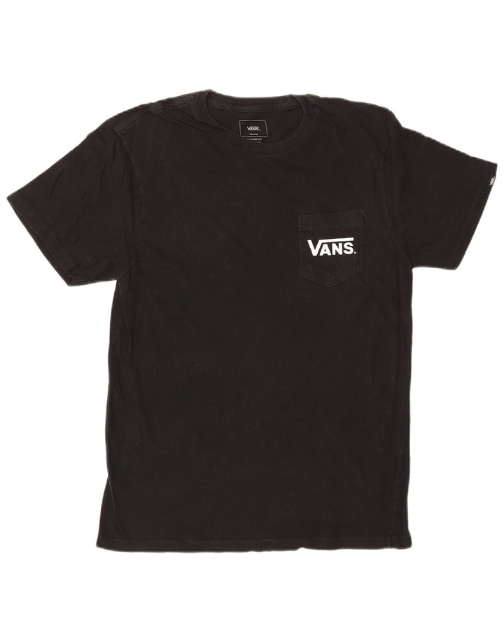 VANS Camiseta gráfica de ajuste personalizado para hombre Top mediano de algodón negro