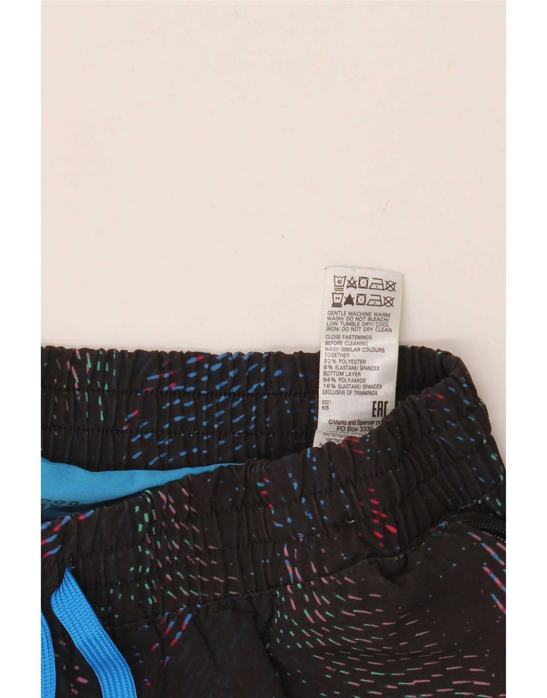 Marks & Spencer Pantalones cortos deportivos para mujer UK 8 Small Poliéster con lunares negros