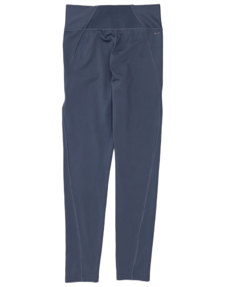 ADIDAS Leggings Climalite para mujer Reino Unido 8/10 Pequeño Azul Poliéster