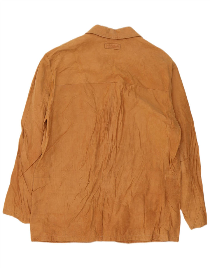 Marlboro Classics Chaqueta tipo blazer de ante con 3 botones para hombre UK 42 XL Cuero beige