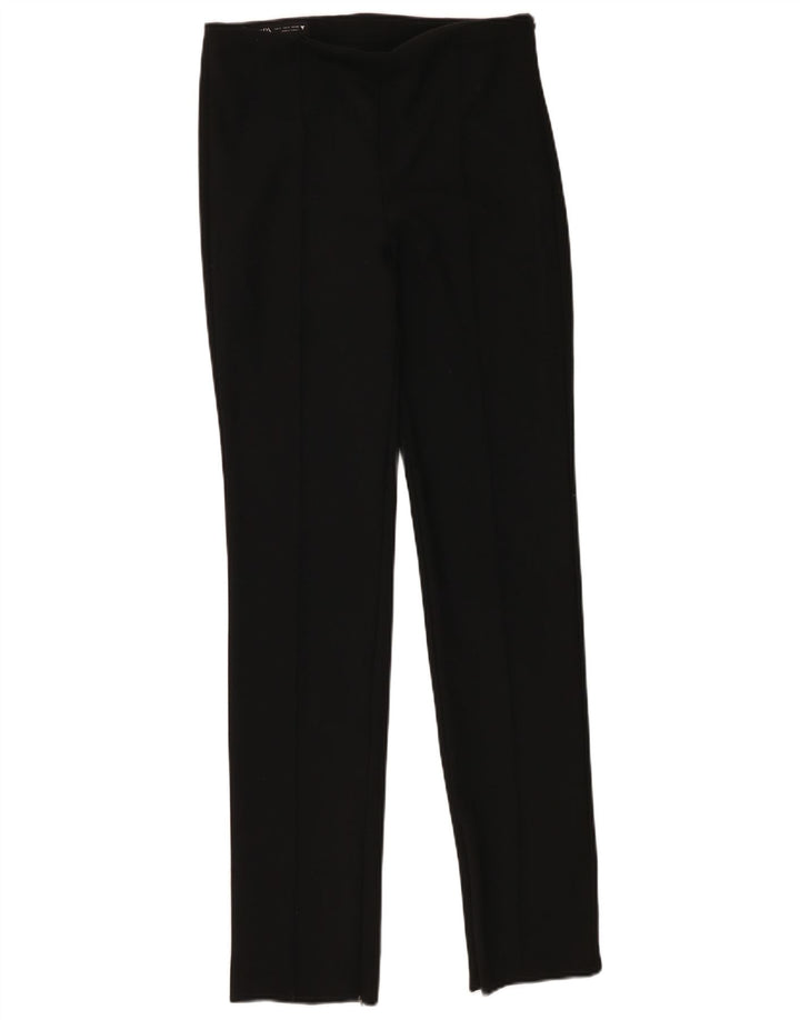 Zara Mujer Pantalones Casuales Slim Small W26 L33 Negro