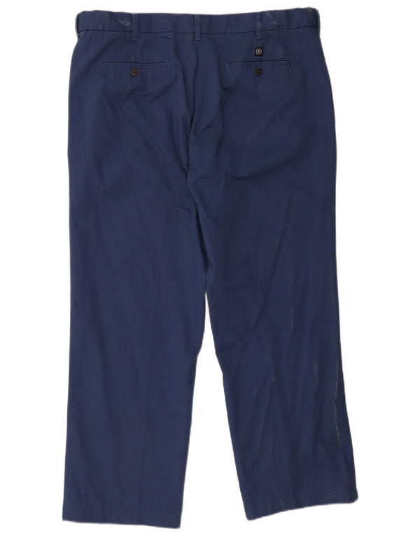 Marks & Spencer Pantalón chino recto azul Harbor para hombre W40 L30 Azul marino